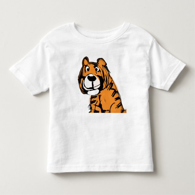 Tiger Art Toddler T-Shirt (Front)