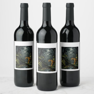 Tiger Art  Wine Label