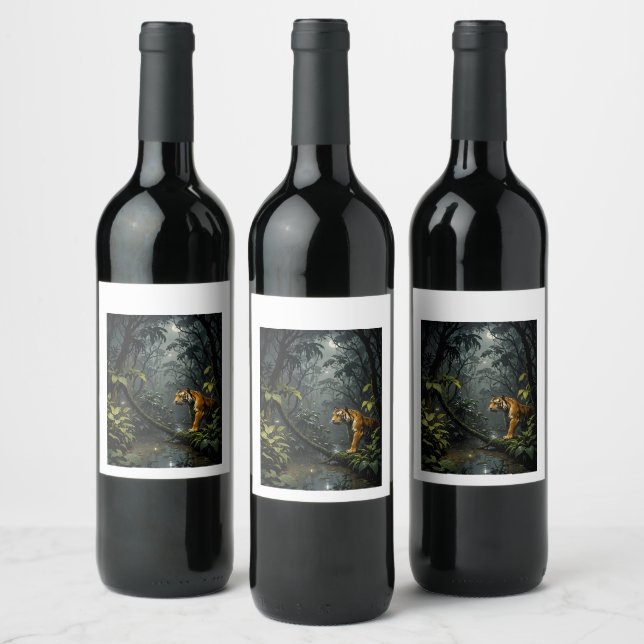 Tiger Art  Wine Label (Bottles)