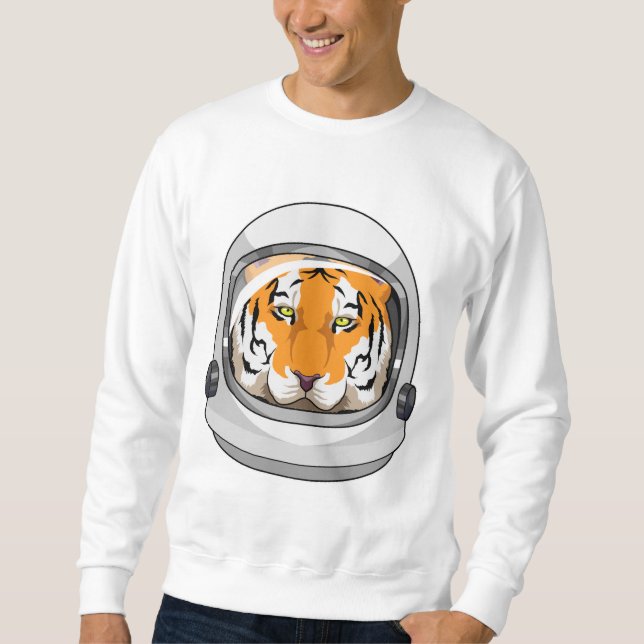Tiger as Astronaut with Helmet Sweatshirt (Front)