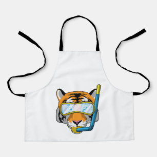 Tiger as Diver with Snorkel Apron