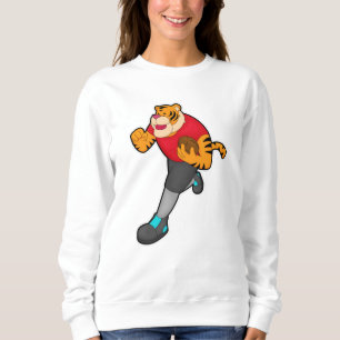 Tiger as Football player with Football Sweatshirt