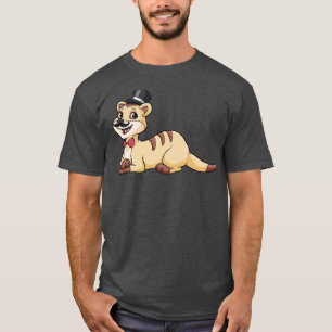 Tiger as groom with bow and cylinder T-Shirt