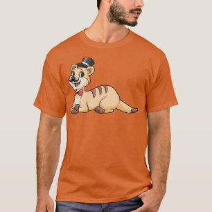 Tiger as groom with bow and cylinder T-Shirt