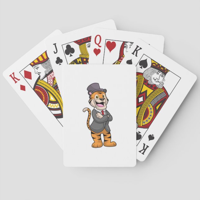 Tiger as Groom with Jacket & Hat Playing Cards (Back)
