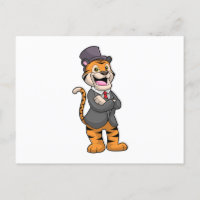 Tiger as Groom with Jacket & Hat