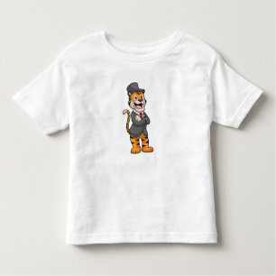 Tiger as Groom with Jacket & Hat Toddler T-Shirt