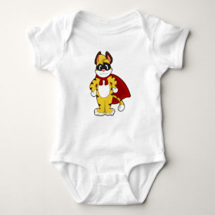 Tiger as Hero with Mask & Cape Baby Bodysuit