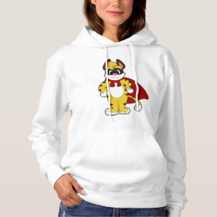 Tiger as Hero with Mask & Cape Hoodie