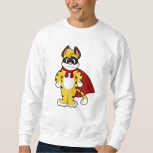 Tiger as Hero with Mask & Cape Sweatshirt