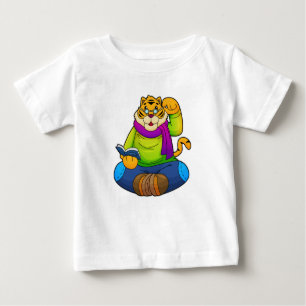 Tiger as Nerd with Book Baby T-Shirt
