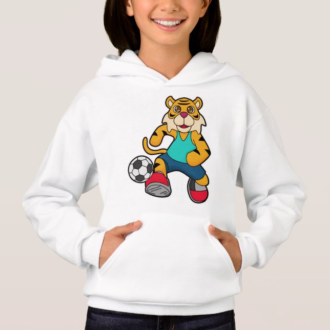 Tiger as Soccer player with Soccer ball (Front)