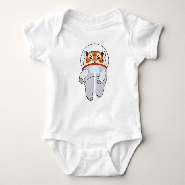 Tiger as Spaceman Costume Baby Bodysuit (Front)
