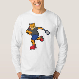 Tiger as Tennis player with Tennis racket T-Shirt