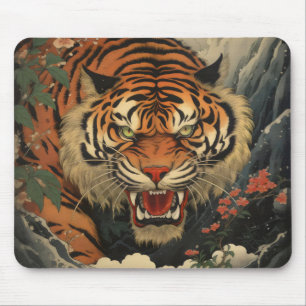 Tiger Asian Traditional Mouse Pad