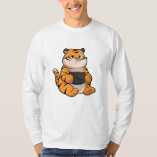 Tiger at Eating with Bowl T-Shirt