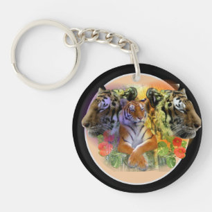 Tiger at Henry Doorly Zoo Key Ring