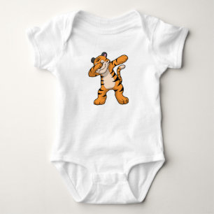 Tiger at Hip Hop Dance Dab Baby Bodysuit