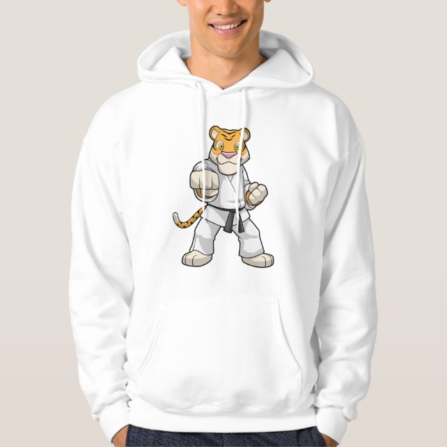 Tiger at Martial arts Karate Hoodie (Front)