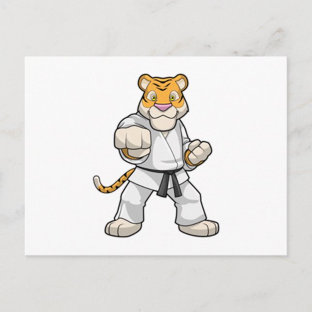 Tiger at Martial arts Karate Postcard (Front)
