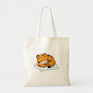 Tiger at Sleeping with Pillow Tote Bag