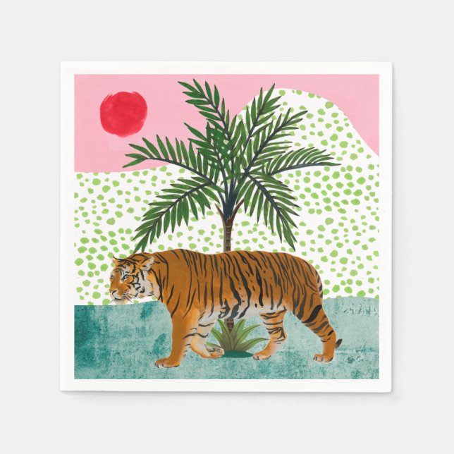 Tiger at Sunrise Napkin (Front)