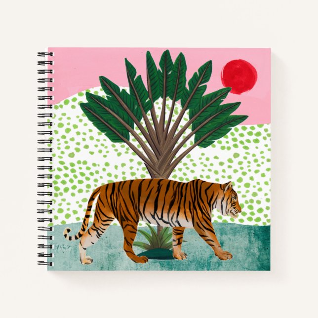 Tiger at Sunset Notebook (Front)