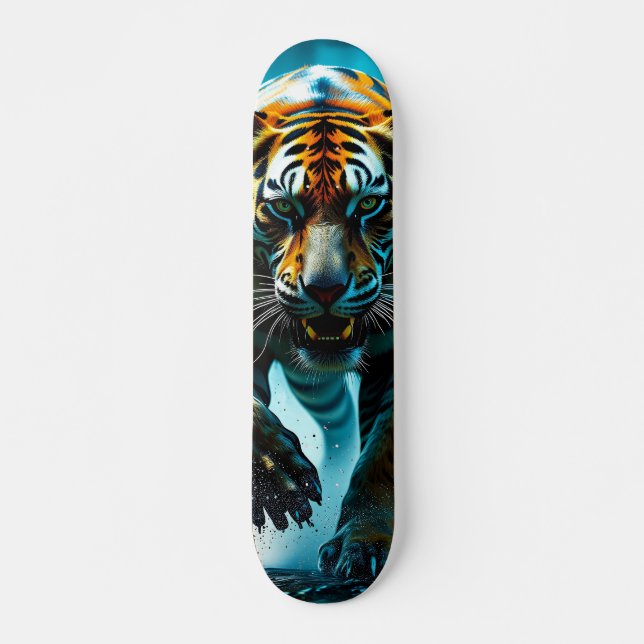 Tiger Attack Skateboard (Front)