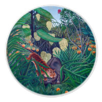 Tiger Attacking Buffalo in Exotic Tropical Jungle
