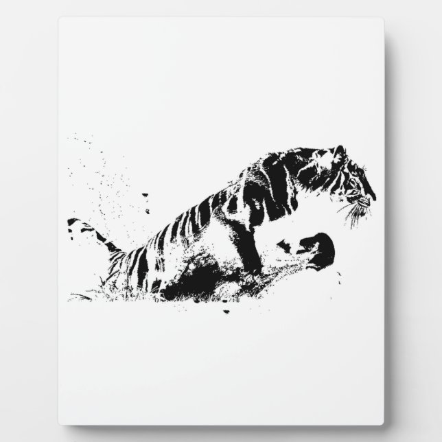 Tiger Attacking Plaque (Front)