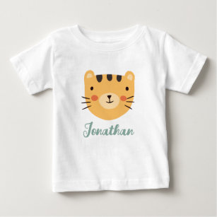 Tiger Baby Cute Custom Name  Baby T-Shirt