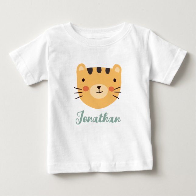 Tiger Baby Cute Custom Name  T-Shirt (Front)