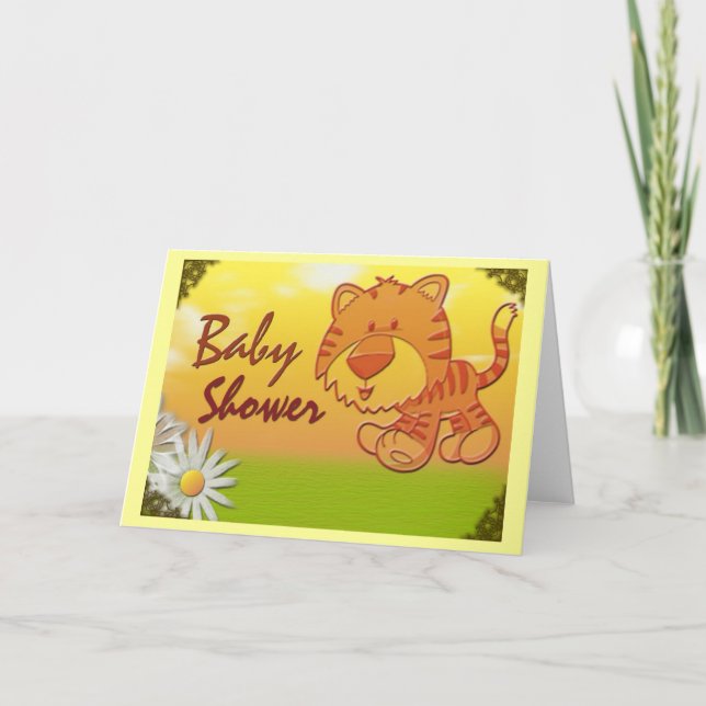 Tiger baby shower card (Front)
