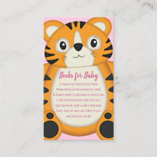 Tiger Baby Shower Pink Enclosure Card