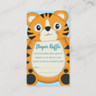 Tiger Baby Shower Safari Enclosure Card