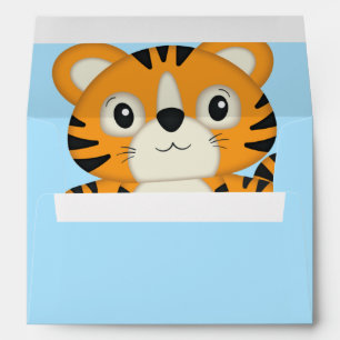 Tiger Baby Shower Safari Envelope