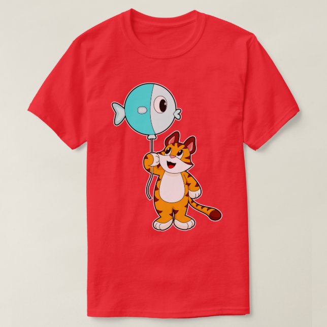 Tiger Balloon Fish T-Shirt (Design Front)
