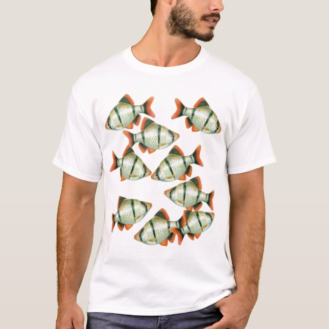 Tiger Barbs Aquarium Fish T-Shirt (Front)