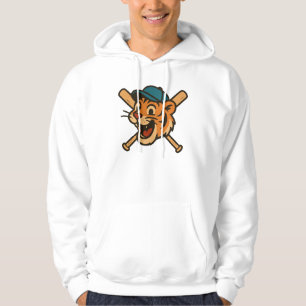 Tiger Baseball Sports Mum Dad Gifts Funny Graphic Hoodie