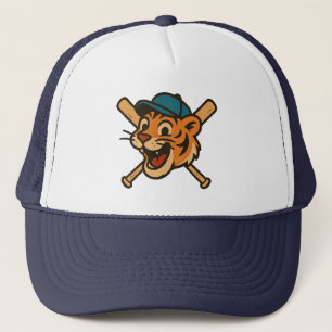 Tiger Baseball Sports Mum Dad Gifts Funny Graphic Trucker Hat
