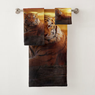 Tiger Bathroom Towel Set