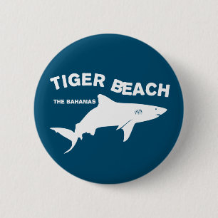 Tiger Beach - The Bahamas   Diving With Sharks 6 Cm Round Badge