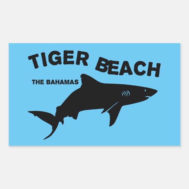 Tiger Beach - The Bahamas | Diving With Sharks Rectangular Sticker (Front)