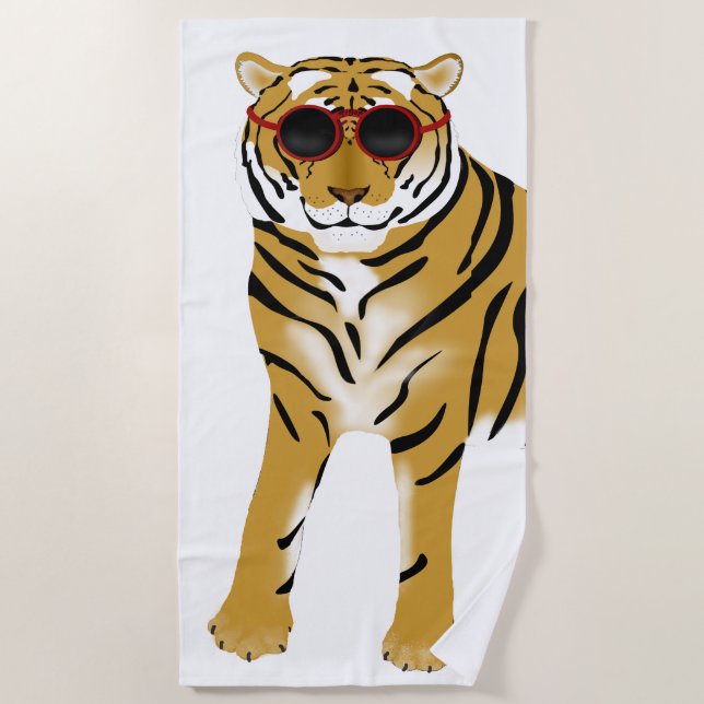 Tiger Beach Towel (Front)