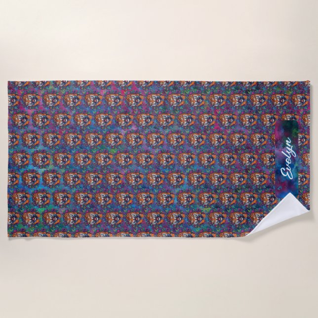 Tiger Beach Towel (Front)
