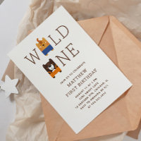 Tiger bear animal safari Wild One 1st Birthday