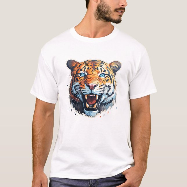 Tiger Beast Animal World Wildlife Beauty Discovery T-Shirt (Front)