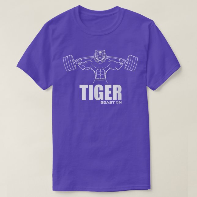 Tiger Beast On Fitness GymGym Motivation Fitness S T-Shirt (Design Front)