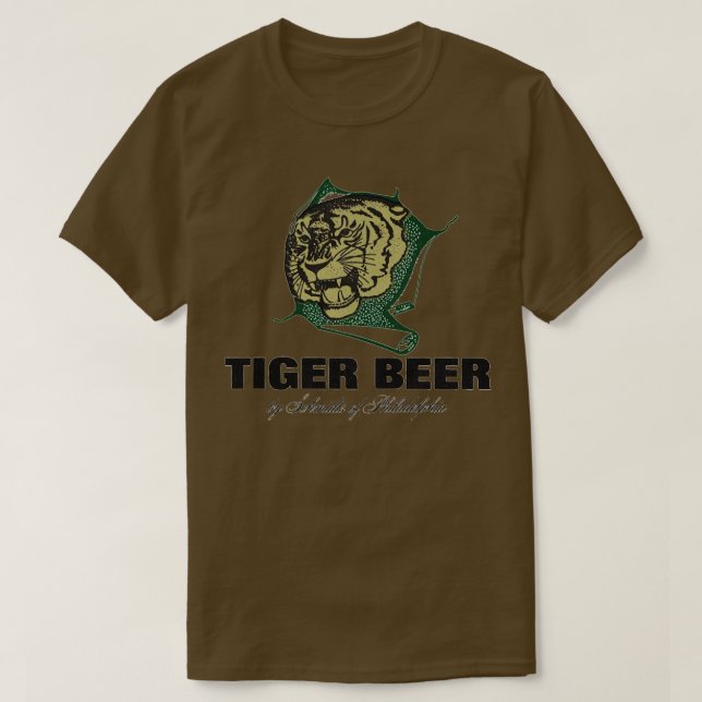 Tiger Beer Retro Defunct Breweriana T-Shirt (Design Front)