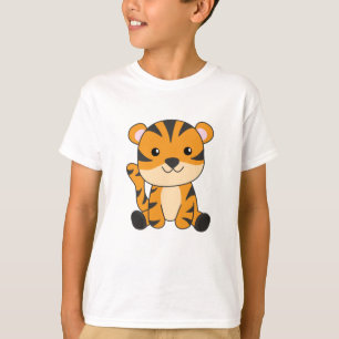 Tiger Big Cat Cute Animals For Kids T-Shirt
